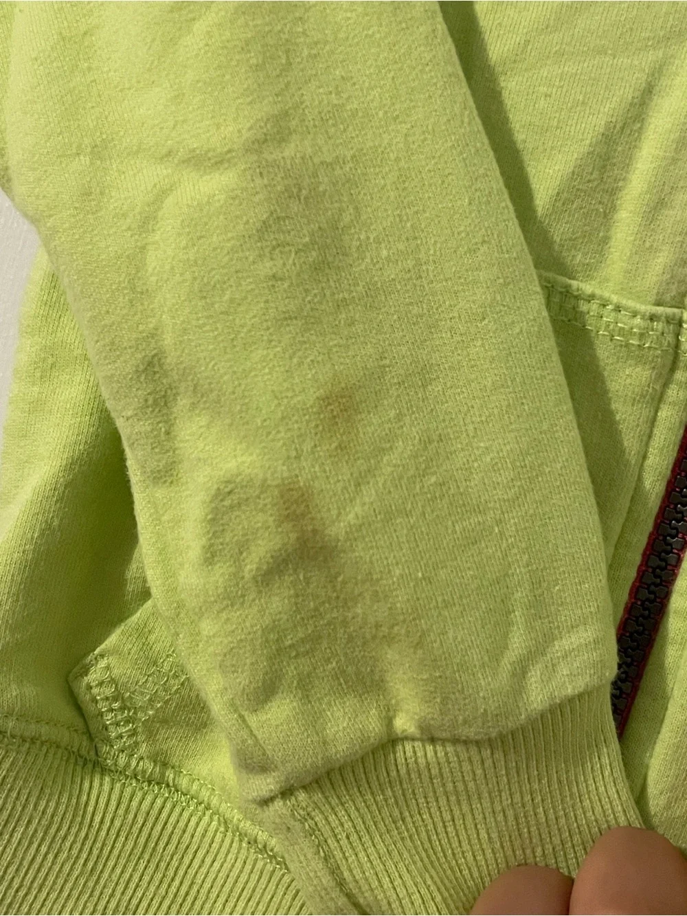 Converse Kids Neon Lime Zip Hoodie with Pink Hood Lining